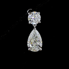 5ctw Prong Pear & Round Drop Earrings