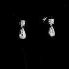5ctw Prong Pear & Round Drop Earrings