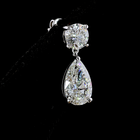 5ctw Prong Pear & Round Drop Earrings