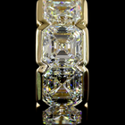 5ctw Half Bezel Asscher Huggie Earrings