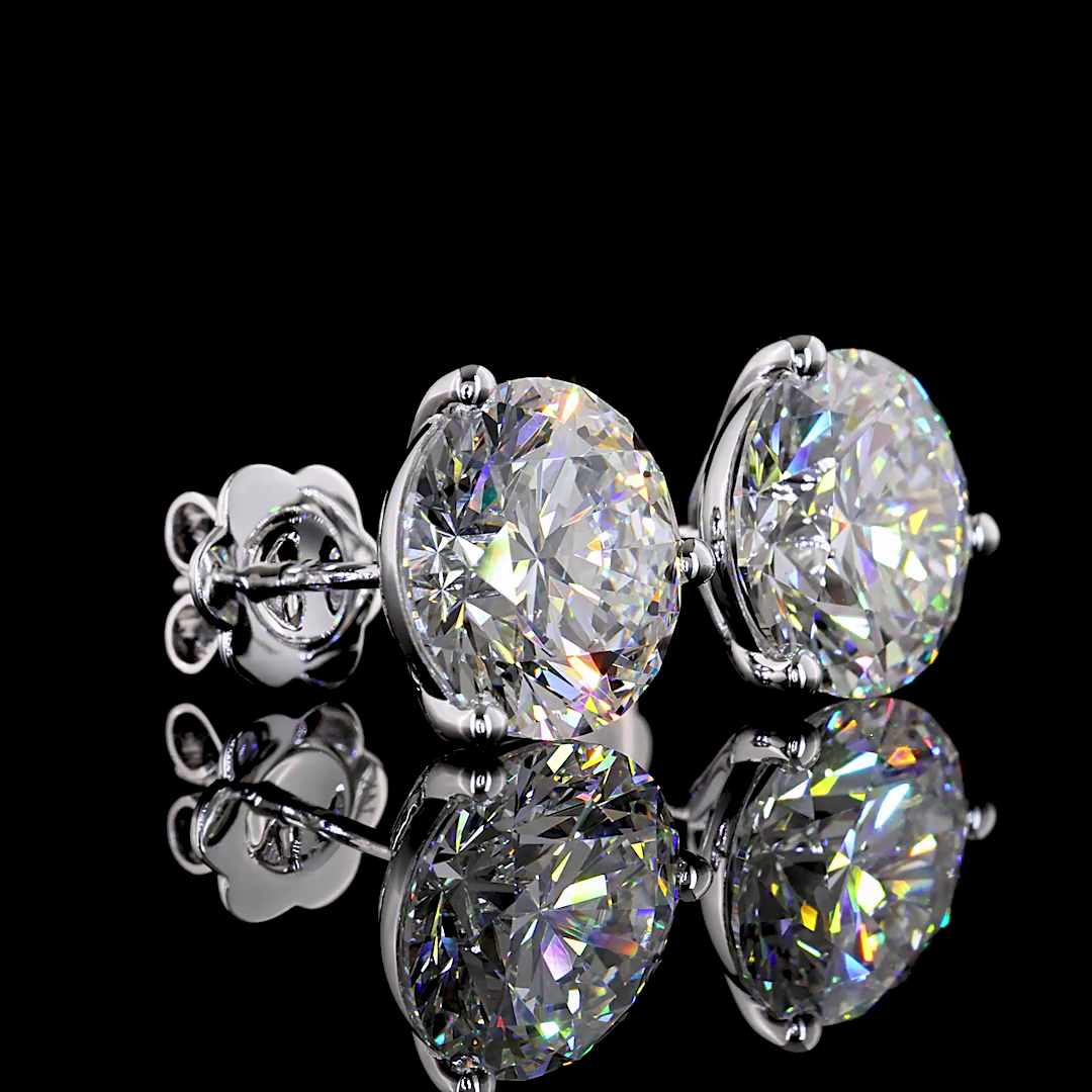8ctw Prong Round Martini Stud Earrings