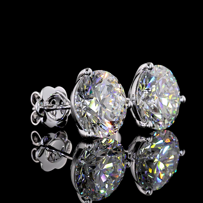 8ctw Prong Round Martini Stud Earrings
