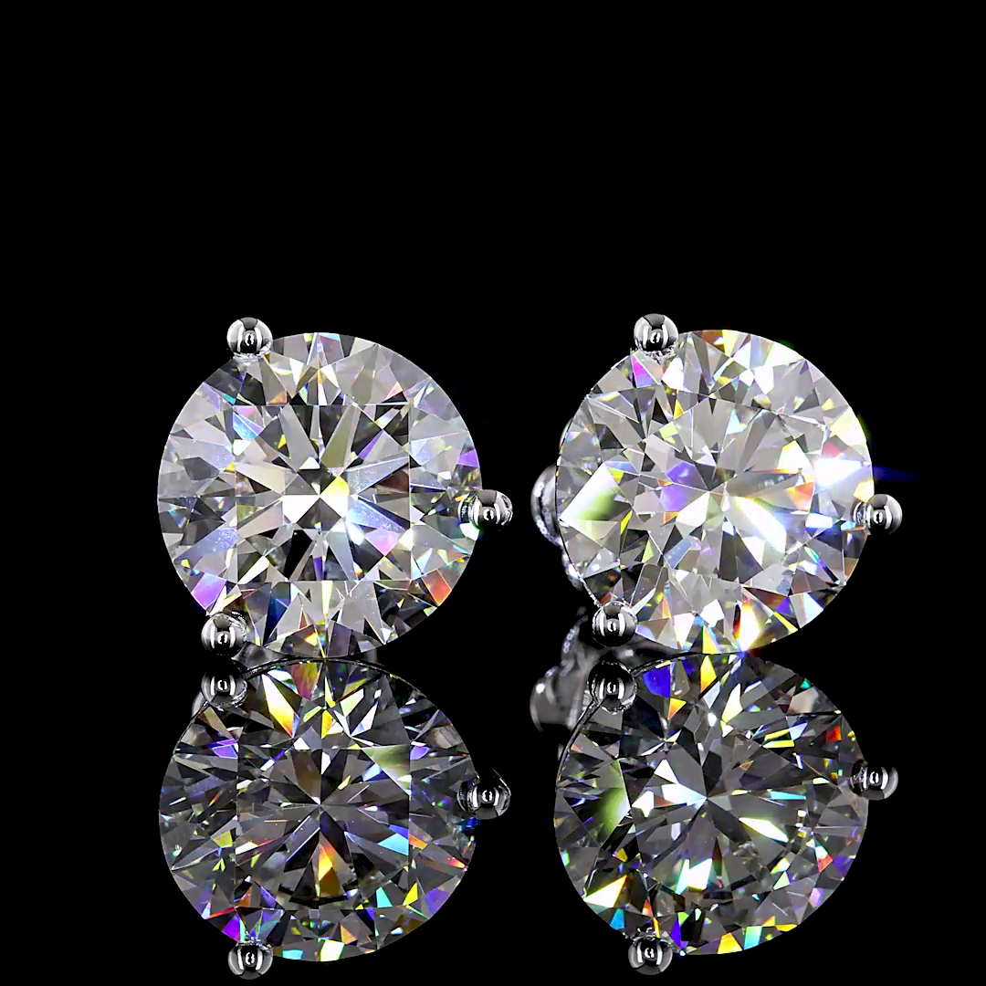 8ctw Prong Round Martini Stud Earrings