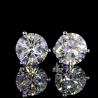 8ctw Prong Round Martini Stud Earrings