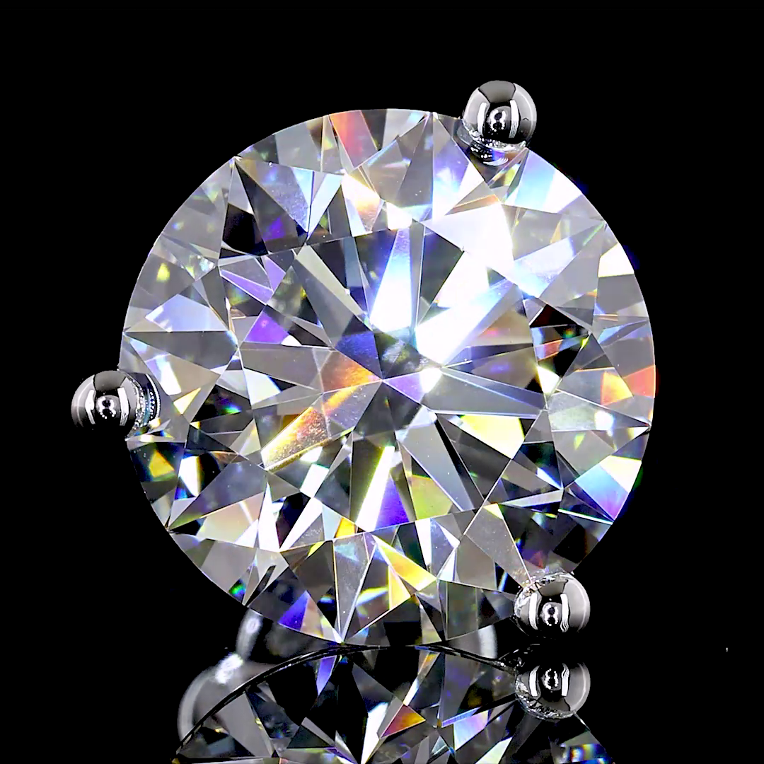 8ctw Prong Round Martini Stud Earrings