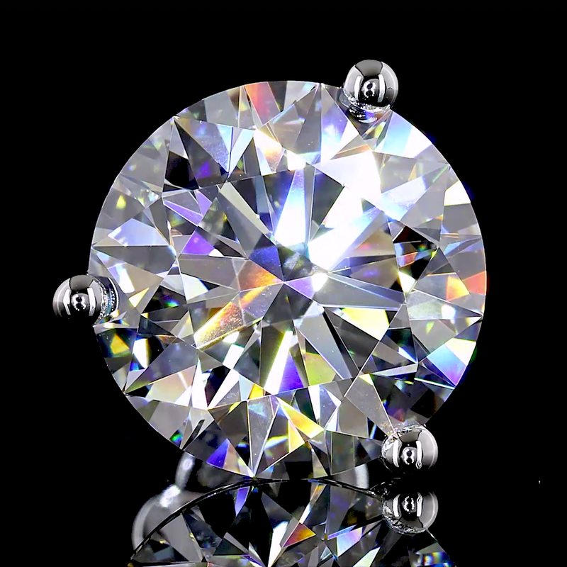 8ctw Prong Round Martini Stud Earrings