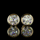 4ctw Bezel Round Martini Stud Earrings