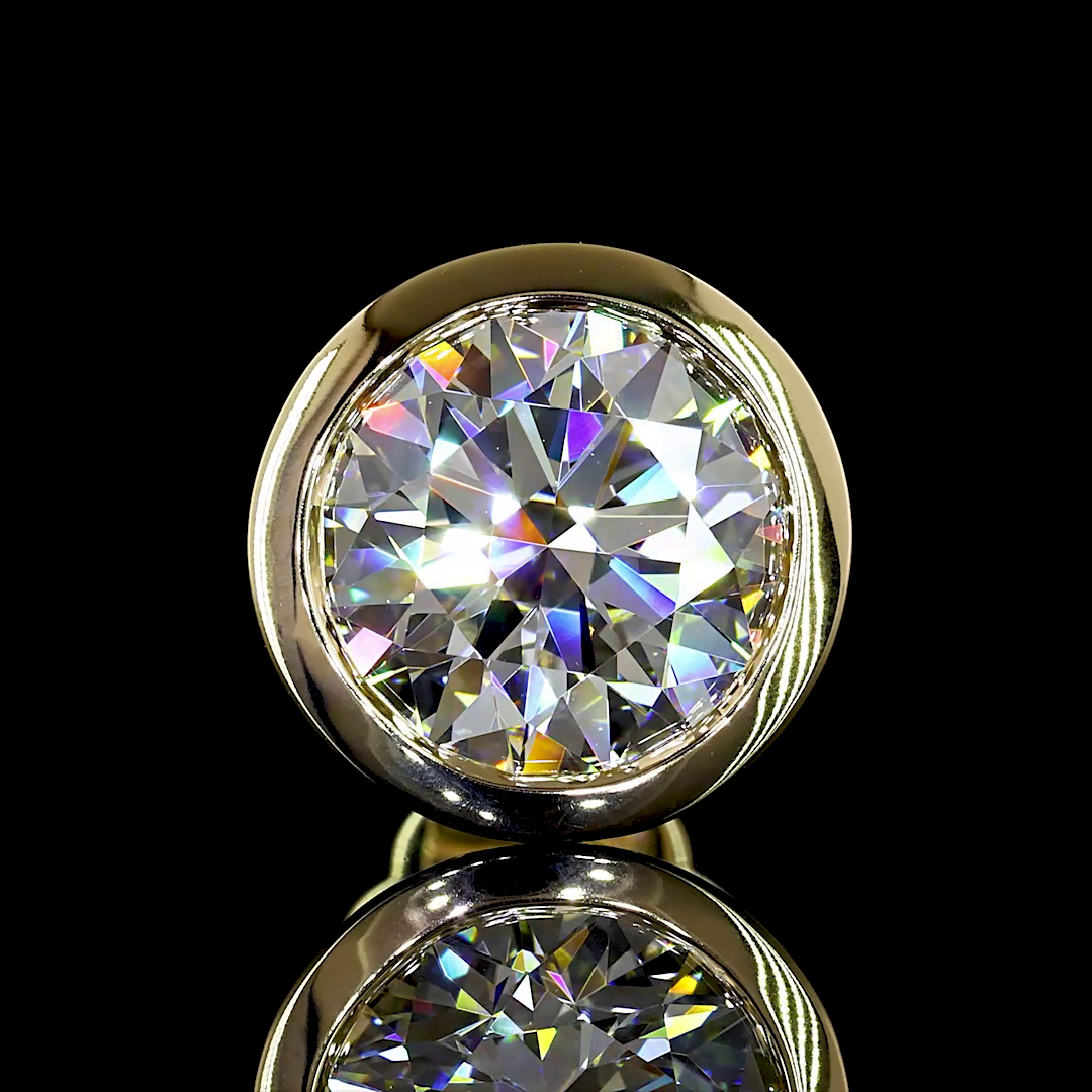 4ctw Bezel Round Martini Stud Earrings