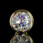 4ctw Bezel Round Martini Stud Earrings