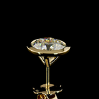 4ctw Bezel Round Martini Stud Earrings