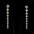 4-1/2ctw Prong Round Drop Earrings