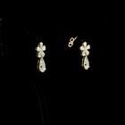 1-3/4ctw Prong Pear Drop Earrings