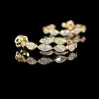 4ctw Bezel Marquise C Hoop Earrings