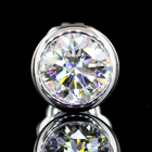 2ctw Bezel Round Stud Earrings