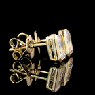 1-1/2ctw Bezel Radiant Stud Earrings