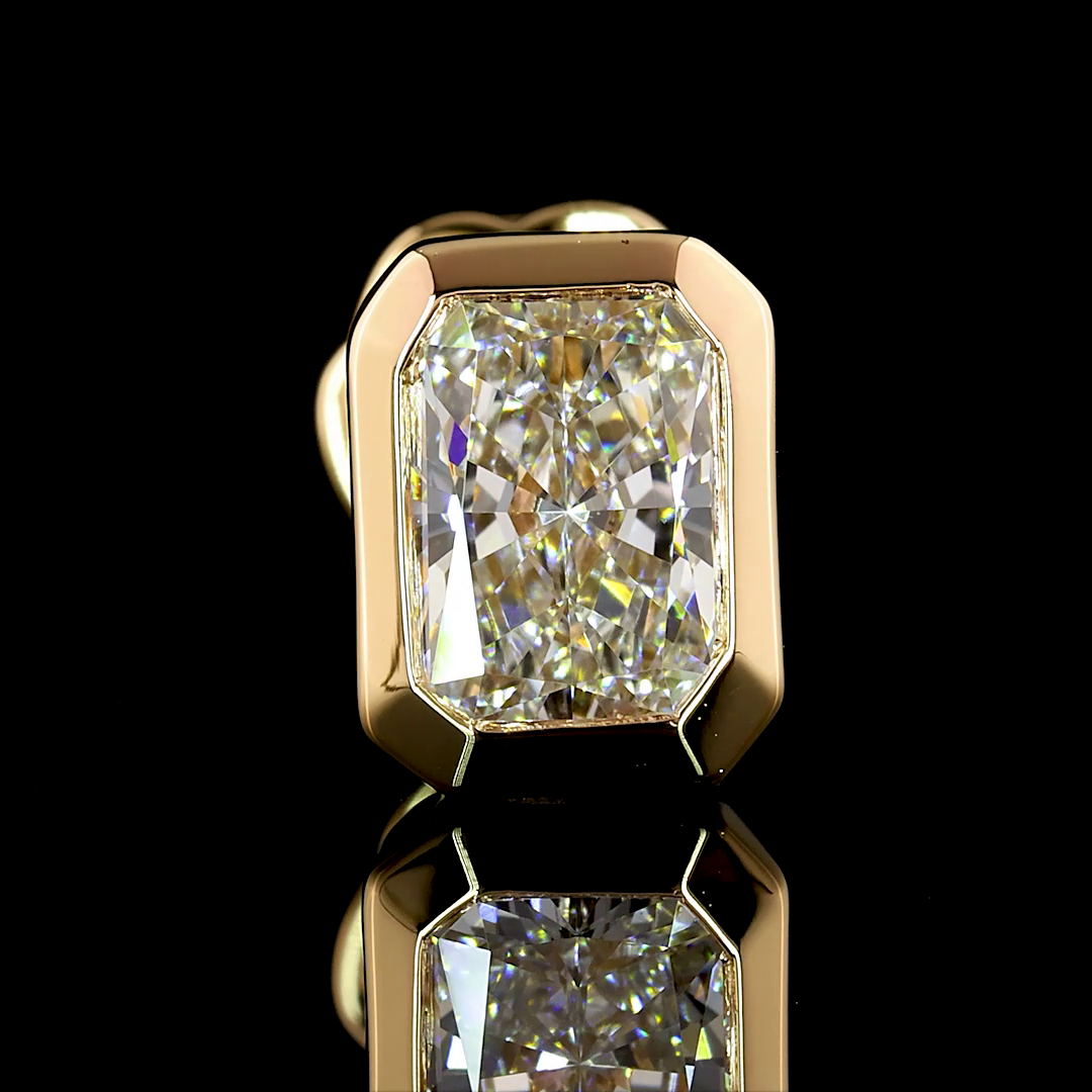 1-1/2ctw Bezel Radiant Stud Earrings