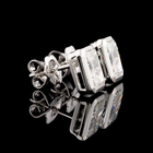 3ctw Bezel Radiant Stud Earrings