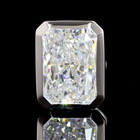 3ctw Bezel Radiant Stud Earrings