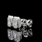 3ctw Bezel Emerald Stud Earrings