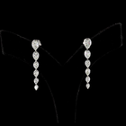 2-3/4ctw Bezel Pear Drop Earrings