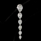 2-3/4ctw Bezel Pear Drop Earrings