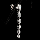 2-3/4ctw Bezel Pear Drop Earrings