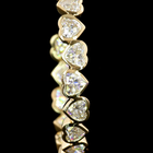 8ctw Bezel East West Heart C Hoop Earrings