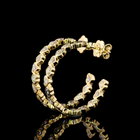 8ctw Bezel East West Heart C Hoop Earrings