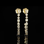 2ctw Bezel Marquise & Round C Hoop Earrings