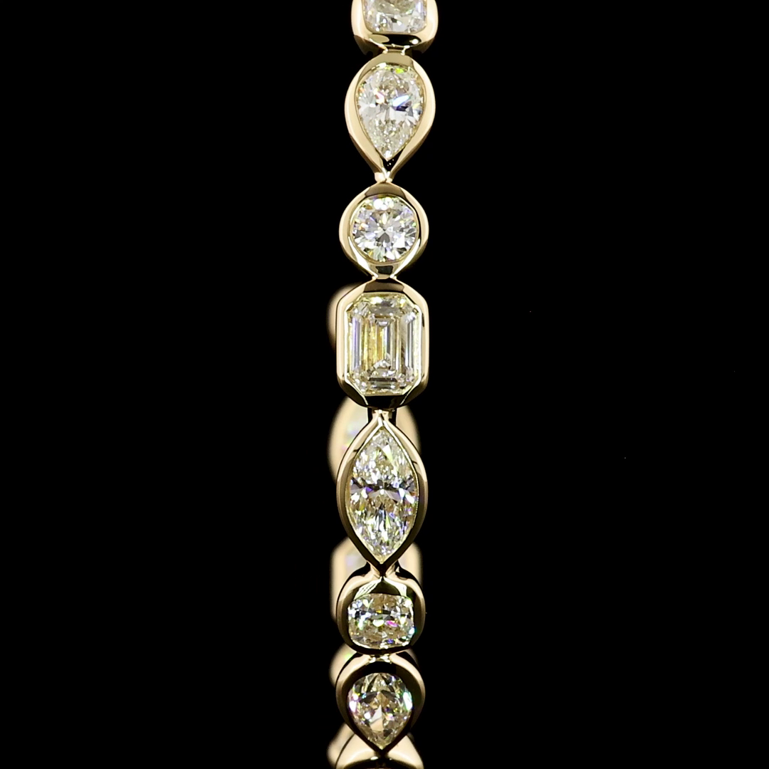 2ctw Bezel Marquise & Round C Hoop Earrings