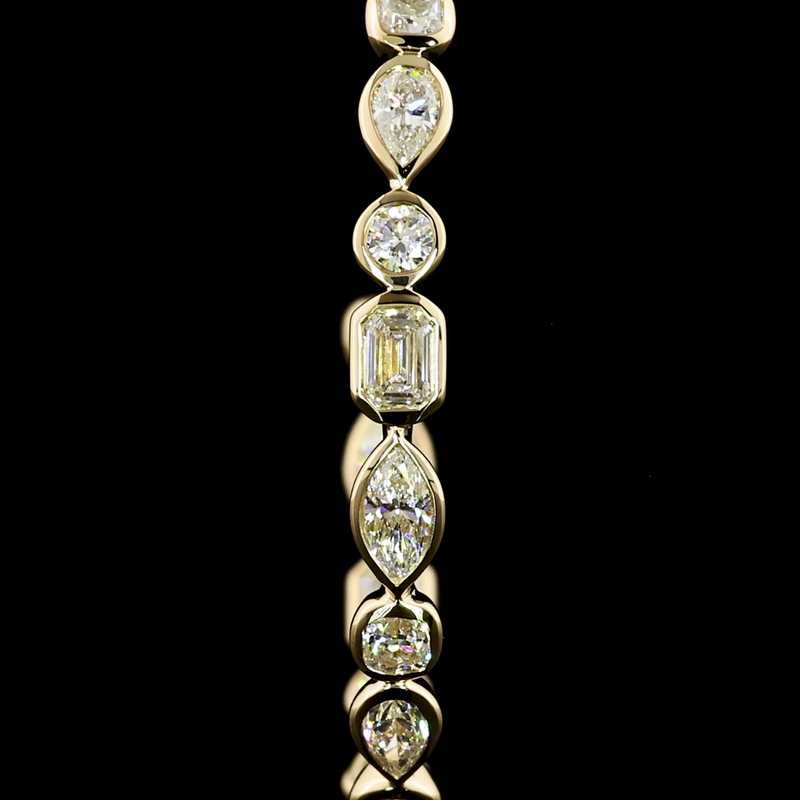 2ctw Bezel Marquise & Round C Hoop Earrings