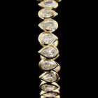 2-3/4ctw Bezel East West Pear C Hoop Earrings