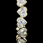 6ctw Bezel East West Heart C Hoop Earrings