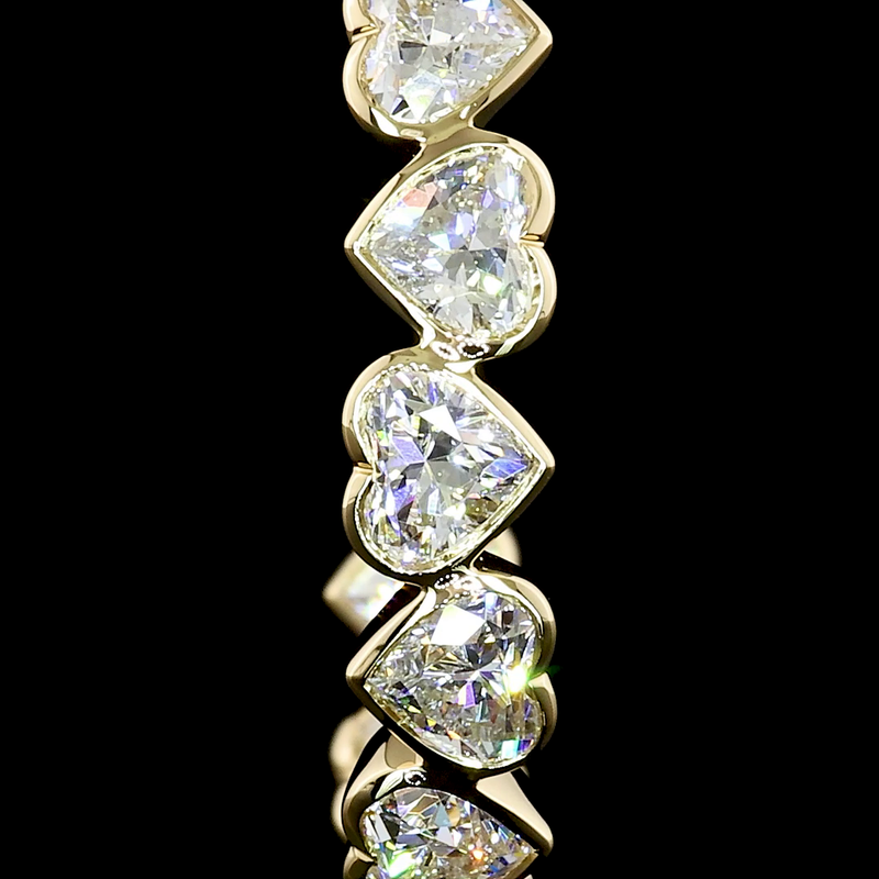 6ctw Bezel East West Heart C Hoop Earrings