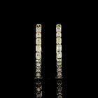 3ctw Bezel Emerald Hoop Earrings