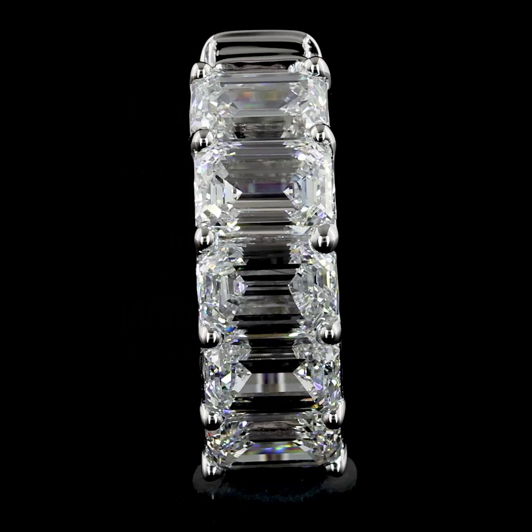 3ctw Prong Emerald Huggie Earrings