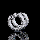 2ctw Prong Emerald Huggie Earrings