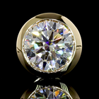 1-1/2ctw Bezel Round Stud Earrings