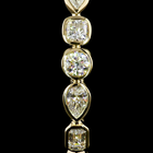 2-1/2ctw Bezel Cushion, Marquise & Round C Hoop Earrings