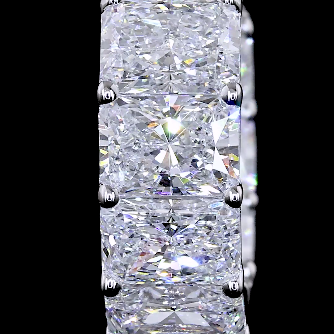 4ctw Prong Radiant Huggie Earrings