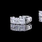 4ctw Prong Radiant Huggie Earrings