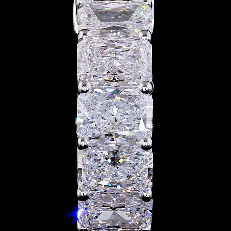 2-3/4ctw Prong Radiant Huggie Earrings