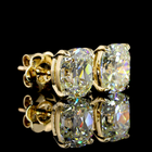 3ctw Prong Cushion Stud Earrings