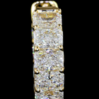 2-3/4ctw Prong Radiant Huggie Earrings