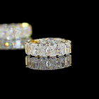 2-3/4ctw Prong Radiant Huggie Earrings
