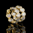 2-1/4ctw Bezel Oval Huggie Earrings