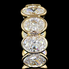 2-1/4ctw Bezel Oval Huggie Earrings