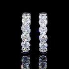 2ctw Prong Round Huggie Earrings