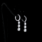 9ctw Prong Round Drop Earrings