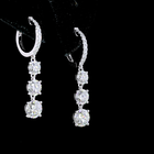 9ctw Prong Round Drop Earrings